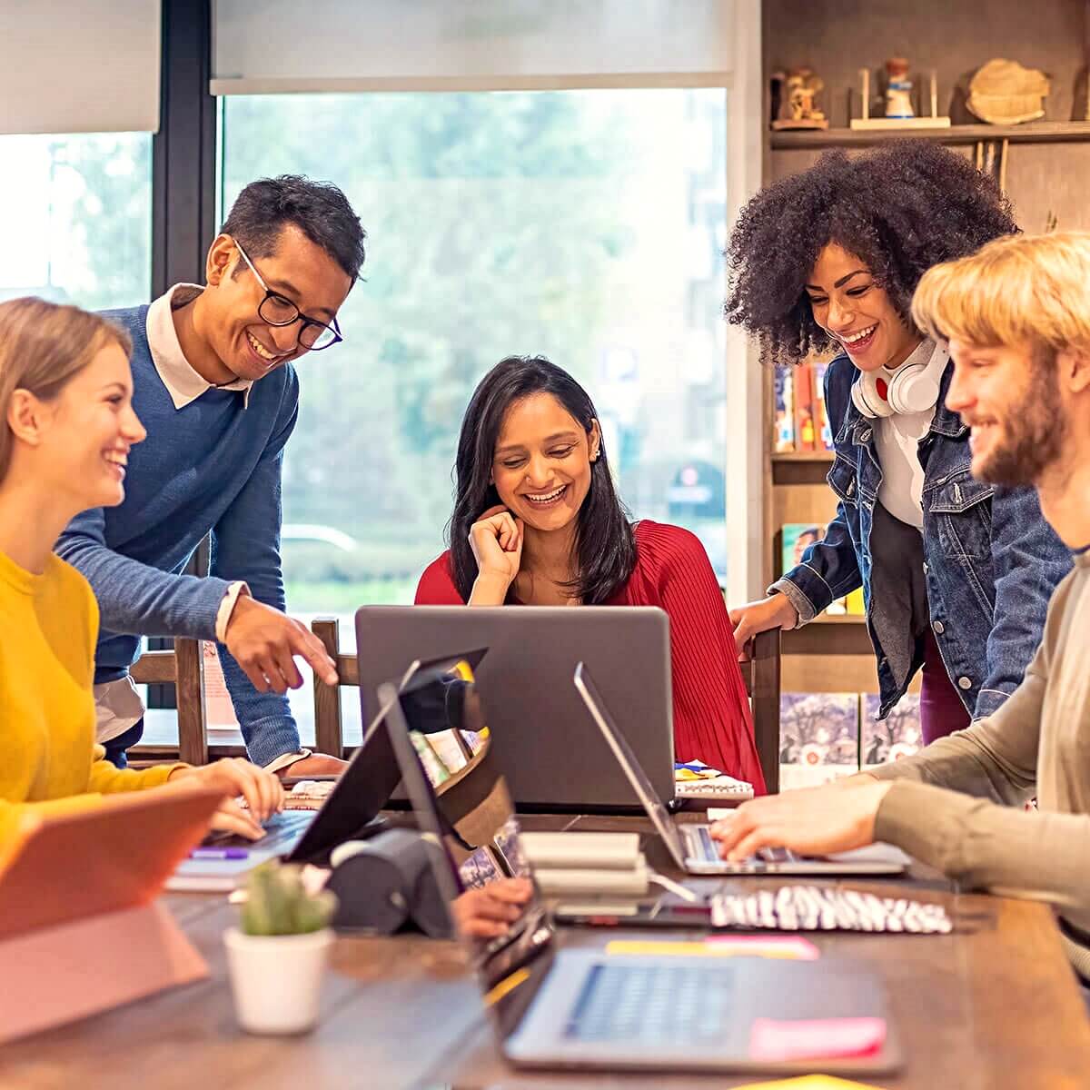 Happy Office client, after meeting.