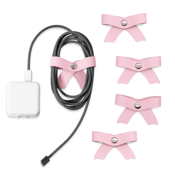 5-Pack Tiny Cord Organizer with Bow Design (Colorful, Large)