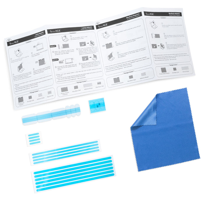 Adhesive Tabs & Strips Replacement Kit for Privacy Screens - Laptops
