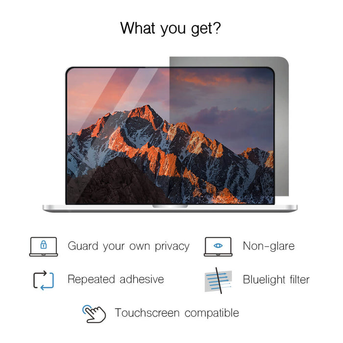 MacBook Pro/Air用粘着式プライバシースクリーンプロテクター
