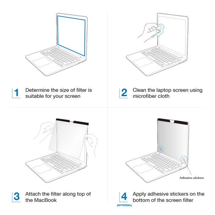 MacBook Pro/Air 13インチ用磁気アンチブルーライトスクリーンプロテクター