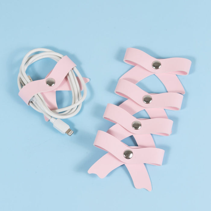 5-Pack Tiny Cord Organizer with Bow Design (Colorful, Large)