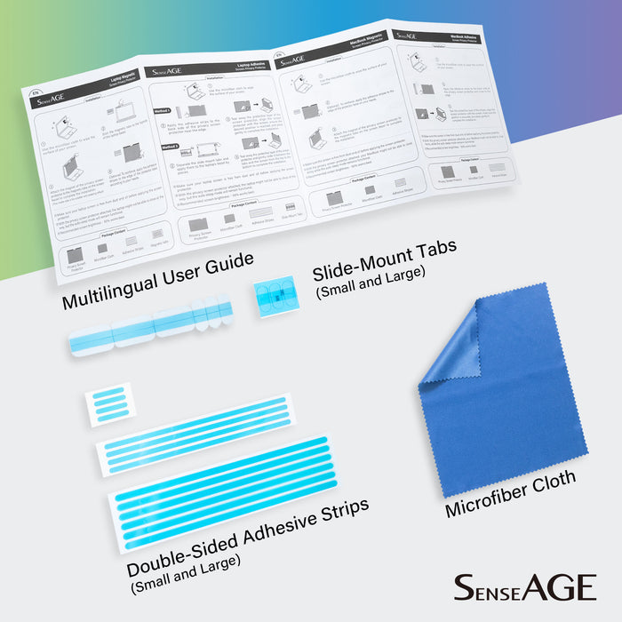 プライバシー スクリーン用粘着タブおよびストリップ交換キット - ノートパソコン