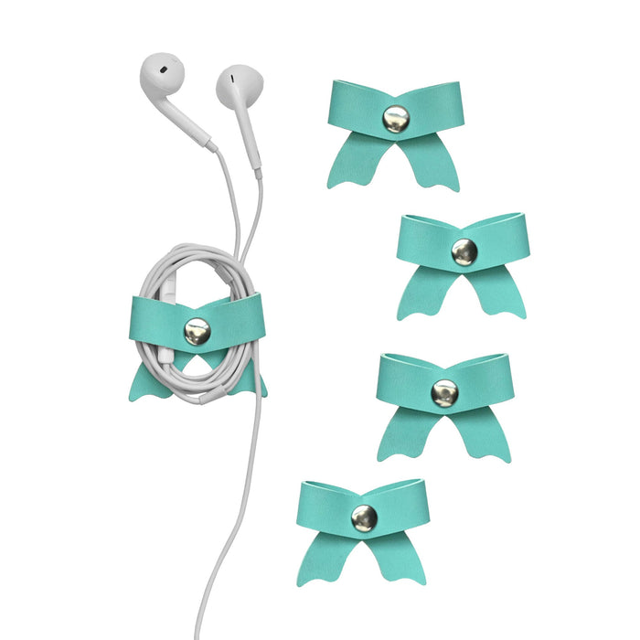 5-Pack Tiny Cord Organizer with Bow Design (Colorful, Small)
