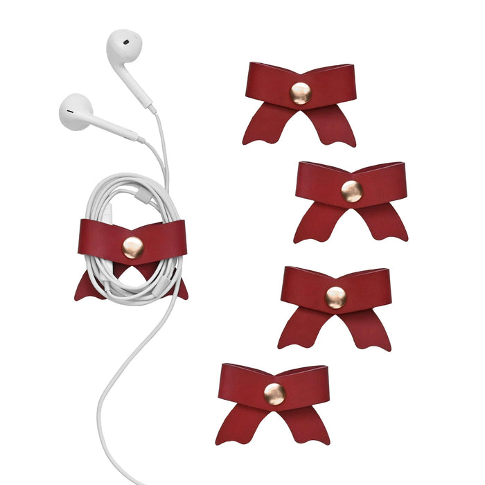 5-Pack Tiny Cord Organizer with Bow Design (Colorful, Small)
