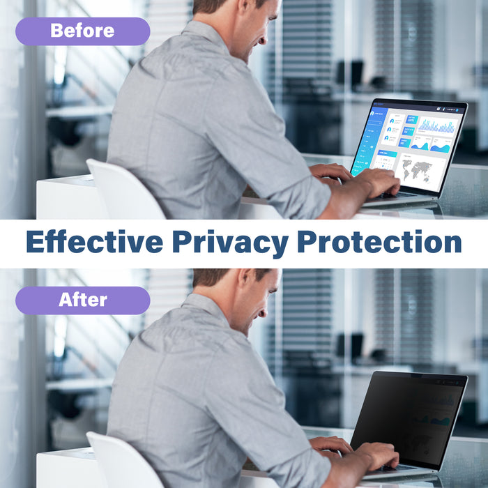 using a Macbook with a privacy screen