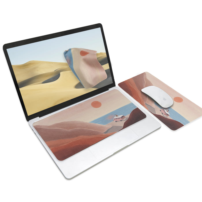 3-in-1 Portable, Washable Mouse Pad & Keyboard Cloth-Sunset Coast