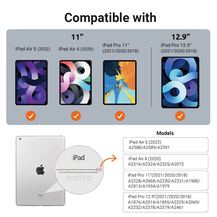 Magnetic Folio case with Stand for iPad Pro/Air