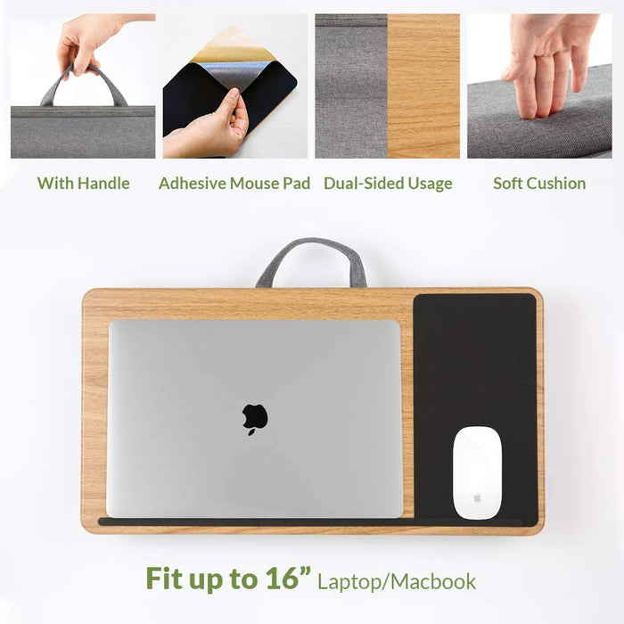 Wooden Bamboo Cushioned Lap Desk