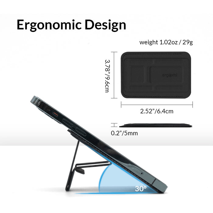 Magnetic Cell Phone Wallet, Slim Hercules Ergonomic Phone Dock, Cradle, Stand