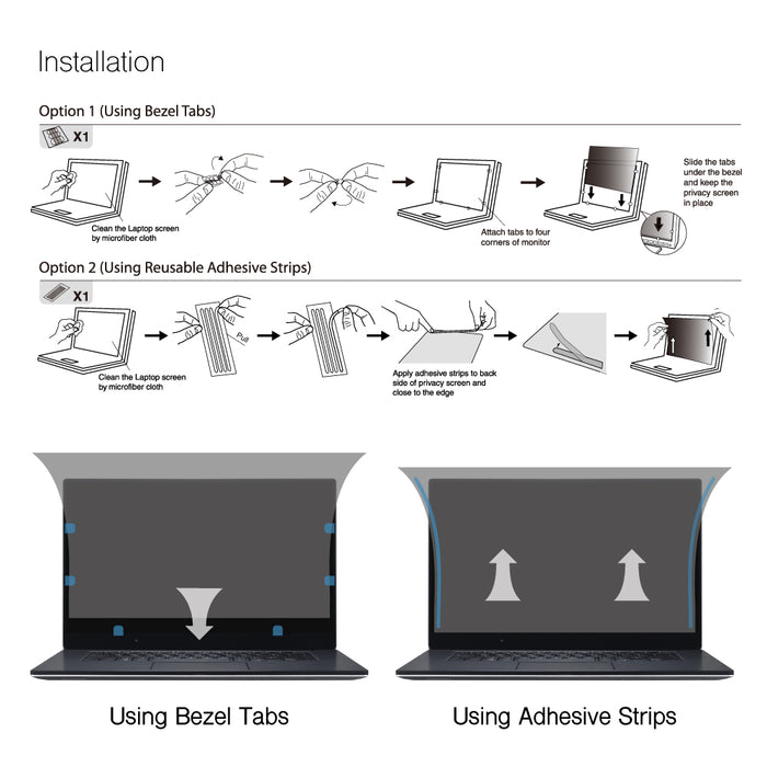 Adhesive Privacy Screen Protector for Laptop